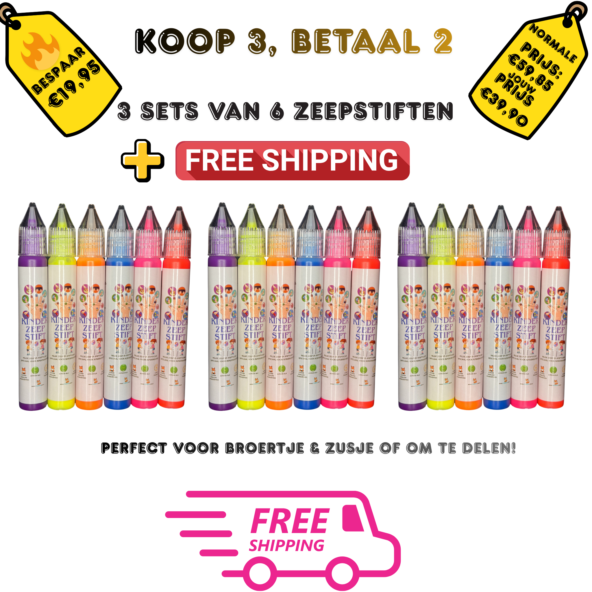 De Zeepstift: Koop 3, Betaal 2